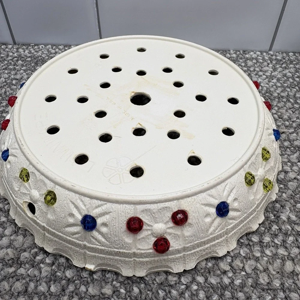 Vintage Lawnware Blow Mold Patio Planter Pot Saucer Drilled Holes Unfinished 8
